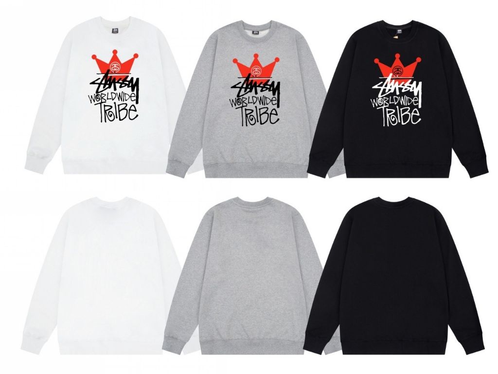 스투시 레드 왕관 맨투맨