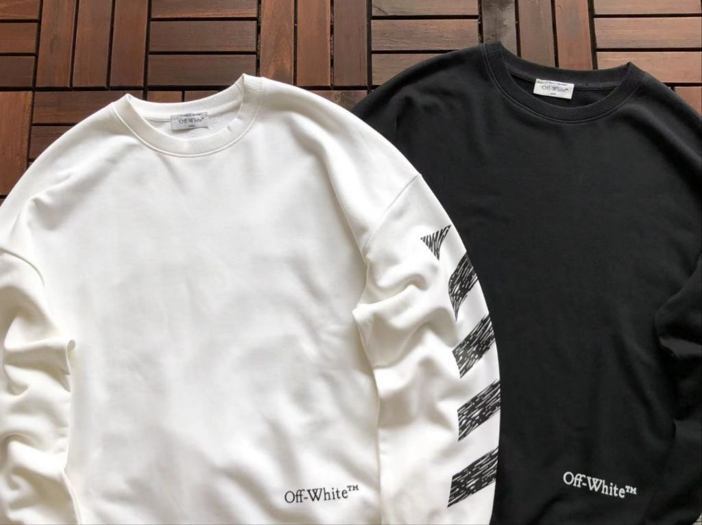 오프화이트 스케치 나염 맨투맨