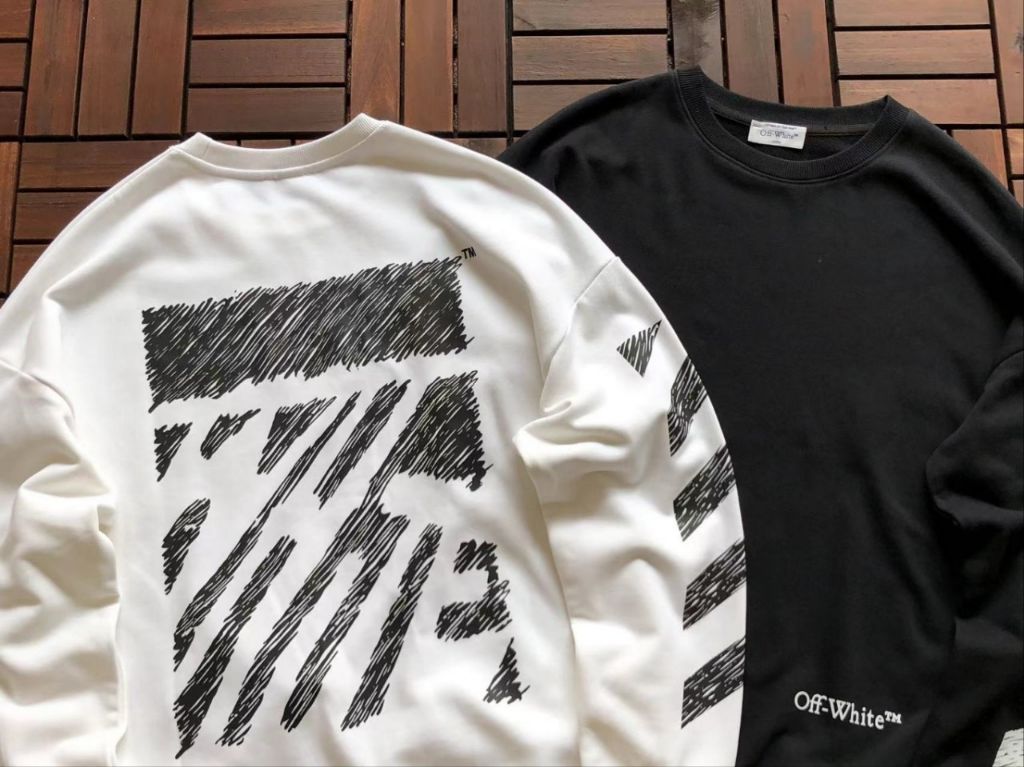 오프화이트 스케치 나염 맨투맨