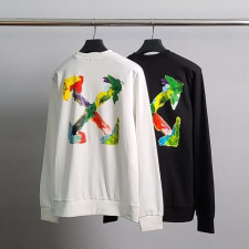 오프화이트 데칼 로고 맨투맨