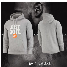 나이키 저스트두잇 오렌지 로고 후드티