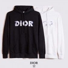 디올 플라워 나염 후드티