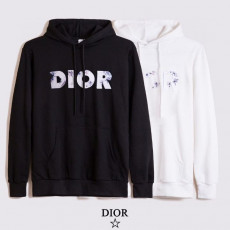 디올 플라워 나염 후드티