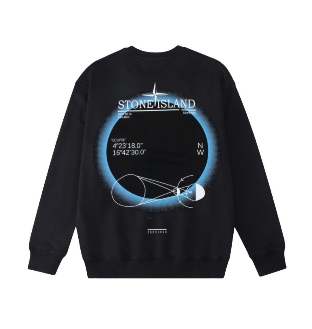 스톤아일랜드 일식 후광 코튼 저지 맨투맨