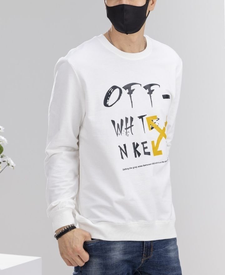 오프화이트 X 나이키 콜라보 심슨 에디션 맨투맨