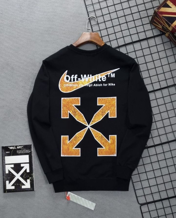 나이키 X 오프화이트 콜라보 곰돌이 Fuck 맨투맨