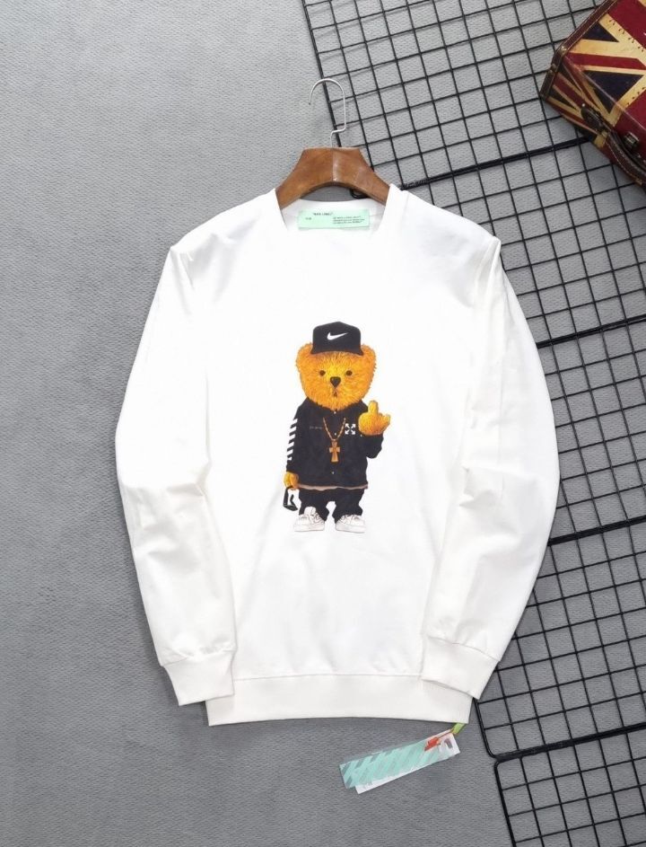 나이키 X 오프화이트 콜라보 곰돌이 Fuck 맨투맨