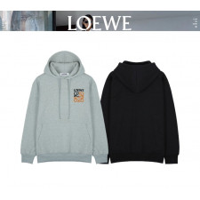 로에베 모노그램 레인보우 후드티