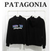 파타고니아 프린팅 로고 후드티