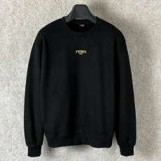 펜디 옐로우 중앙 자수 맨투맨