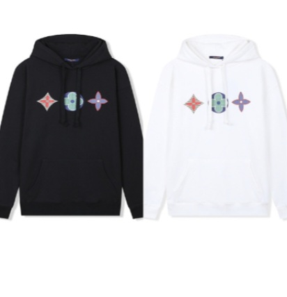 루이비통 멀티 로고 빅로고 후드티