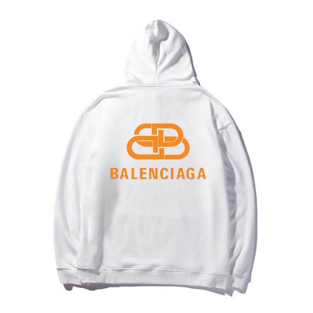 발렌시아가 오렌지 로고 크레인 후드티