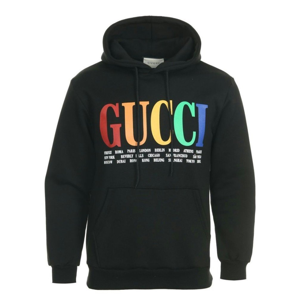 구찌 레인보우 나염 후드티