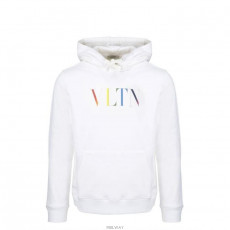 발렌티노 레인보우 무개 후드티