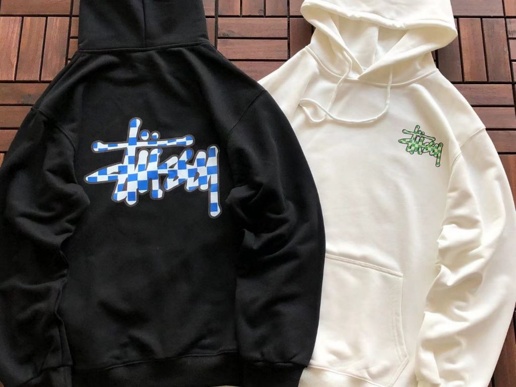 스투시 3D 체크보드 후드티