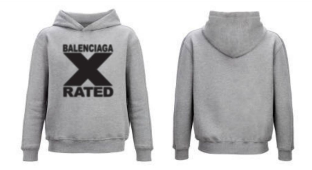 발렌시아가 엑스레이티드 후드티