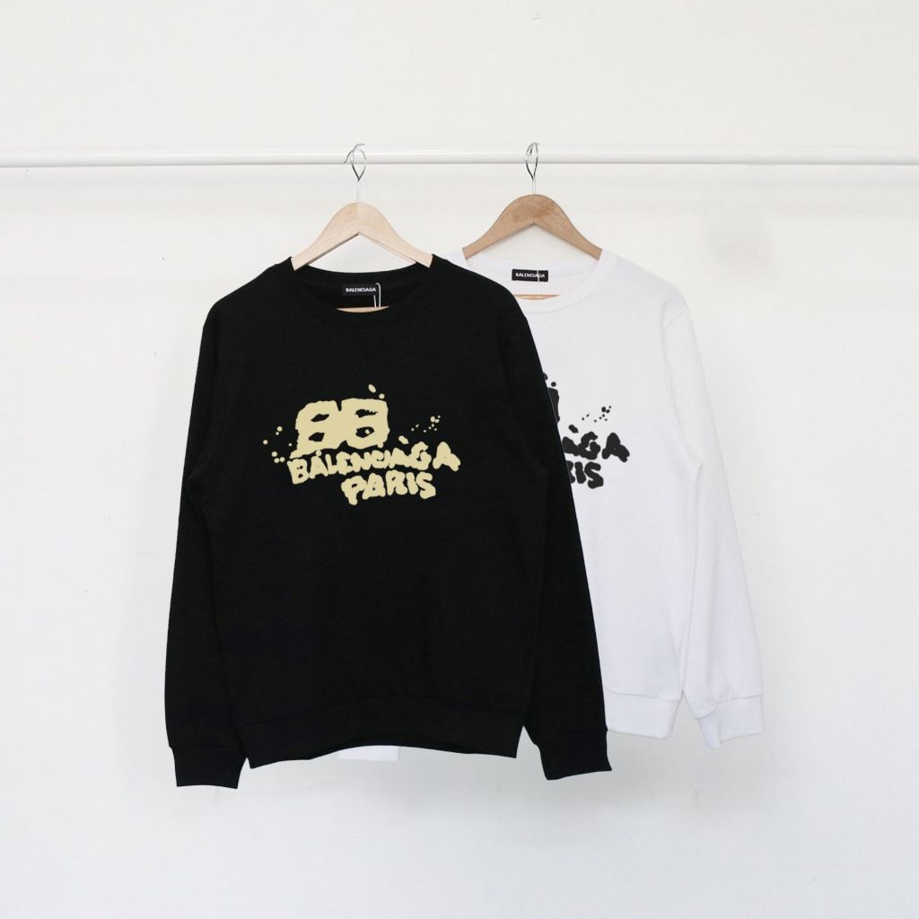 발렌시아가 핸드드로운 BB 아이콘 맨투맨