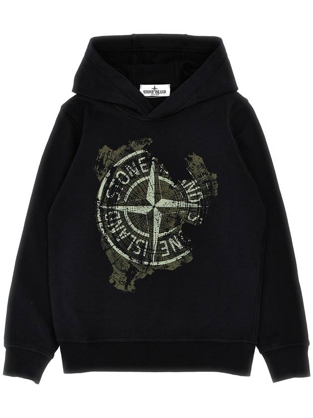 스톤아일랜드 목재 로고 후드티