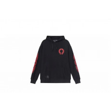 크롬하츠 레드 나염 후드티