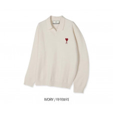 아미 오픈 카라 니트