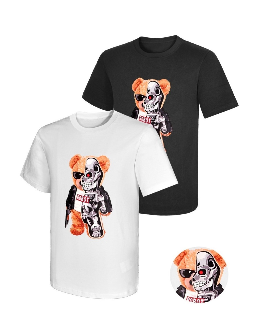 필립플레인 하프 베어 반팔티