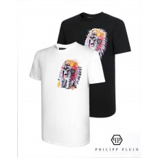 필립플레인 스컬 추장 라운드 반팔티