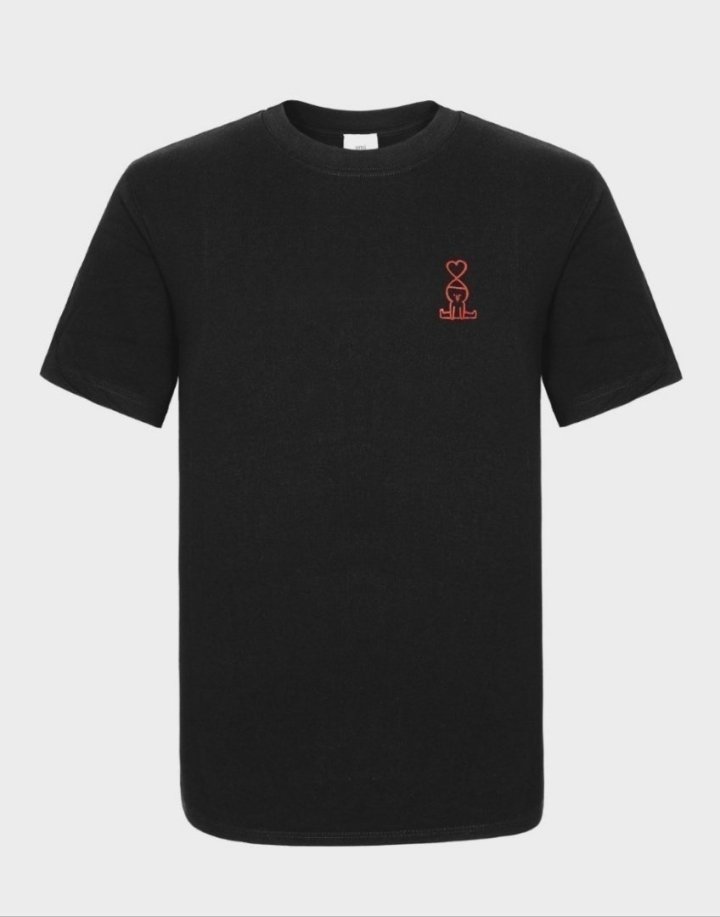 아미 사람 하트 라운드 반팔티