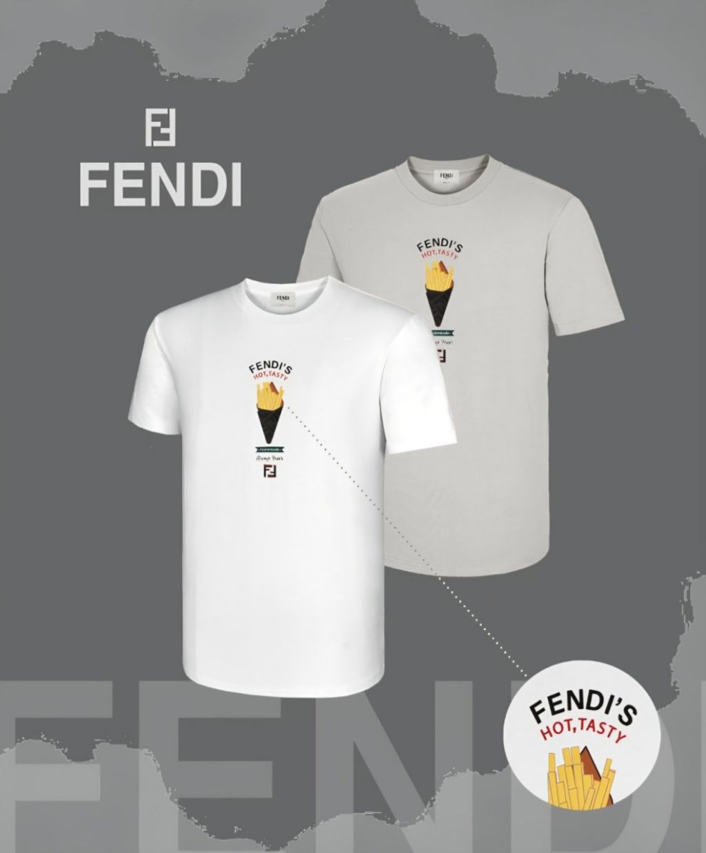 펜디 프린팅 반팔티