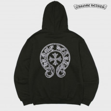 크롬하츠 로고 십자가 후드티