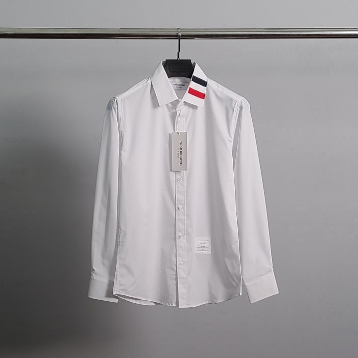 톰브라운 넥 빅삼선 셔츠