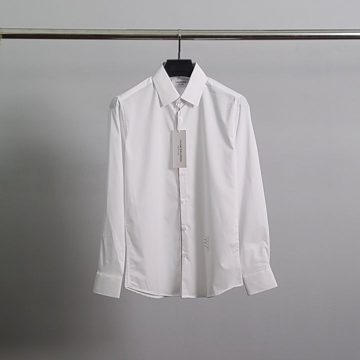 톰브라운 슬림 자수 베이직 셔츠