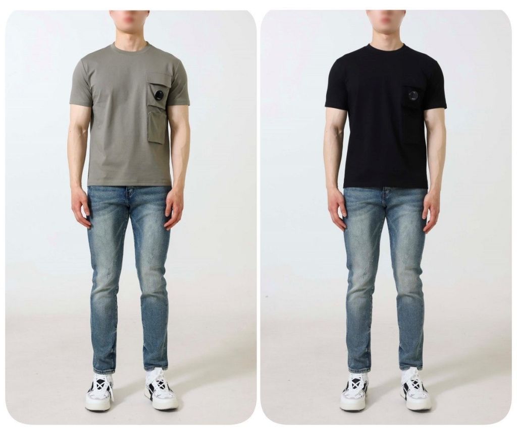 CP컴퍼니 탄창 2포켓 코튼 반팔티