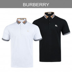 버버리 체크 카라 기마 자수 PK 반팔 카라티
