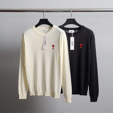 아미 프리미엄 여름 썸머 레드 하트 긴팔 니트