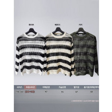 입생로랑 단가라 망사 쿨 니트