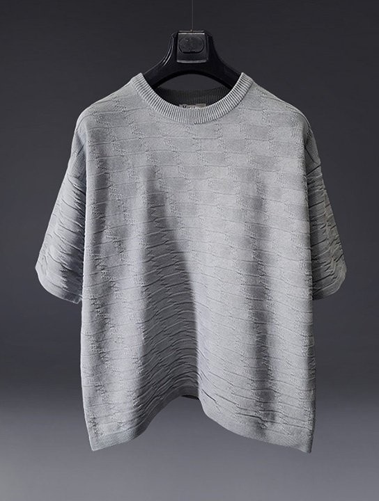 보테가베네타 인트레치아 쿨 라운드넥 반팔 니트