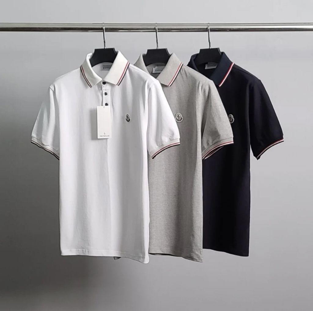 몽클레어 삼선 라인 PK 반팔 카라티