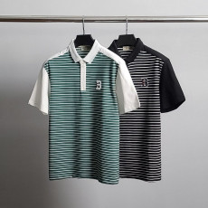 버버리 B자수 스트라이프 반팔 카라티