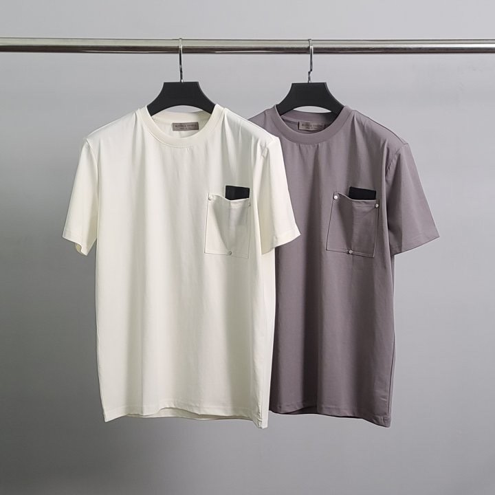 보테가베네타 포켓 라운드 반팔티