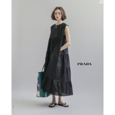 프라다 여성 모던 셔링 원피스