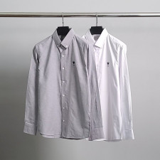 디올 블랙 벌 자수 옥스포드 셔츠