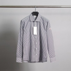 몽클레어 로고 와펜 스트라이프 셔츠