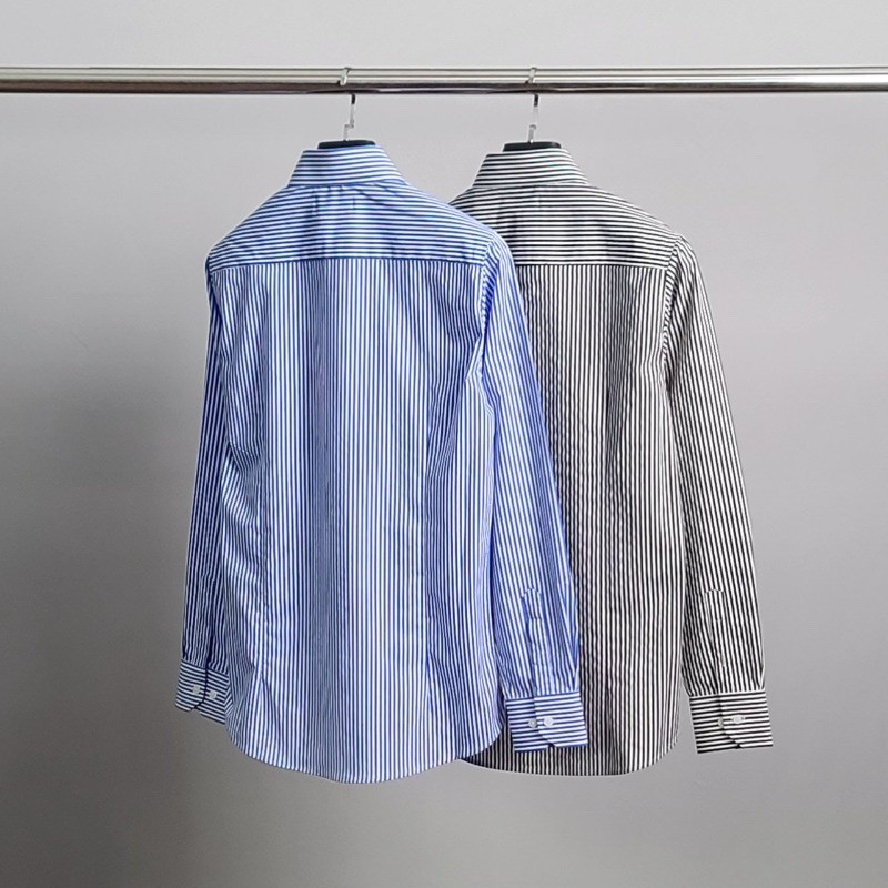 아미 스몰 하트 자수 스트라이프 셔츠