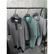 메종키츠네 부클 카라 반팔 니트