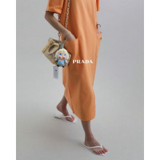 프라다 여성 벨로아 린넨 원피스