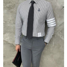 톰브라운 블랙 앵커 스트라이프 완장 셔츠