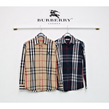 버버리 기사 자수 OG 체크 셔츠