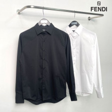 펜디 로마 베이직 로고 자수 셔츠