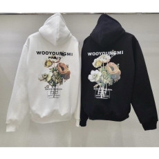 우영미 뉴시즌 플라워 백로고 후드티