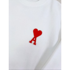 아미 레드 하트 맨투맨